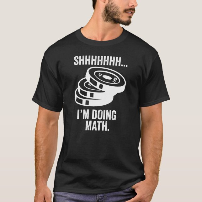 T-shirt Shh Im doing math retro (Devant)