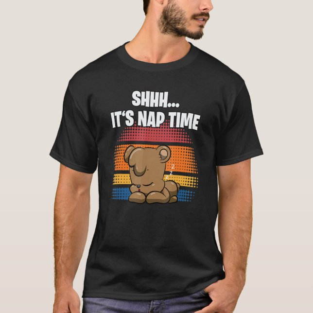 T-shirt Shhh  It's Nap Time  Sleepy Bear (Devant)
