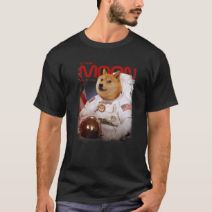 T-shirt SHIB HODL À L'astronaute Lune Shiba Inu Token Cr