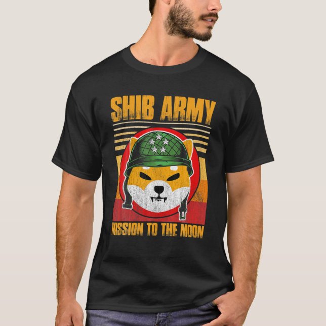 T-shirt Shiba Army Shiba Inu Coin Crypto Token Cryptocurre (Devant)