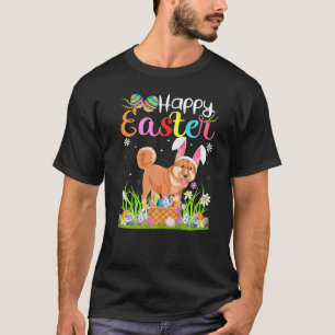 T-shirt Shiba Inu Chasse aux oeufs de lapin de chien Shiba