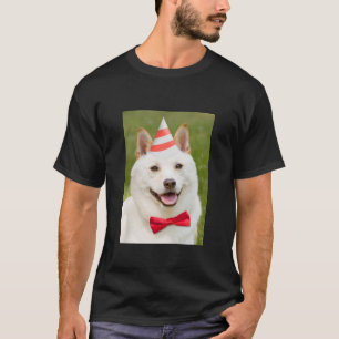 T-shirt Shiba Inu Chien Dans Le Casquette Du Parti