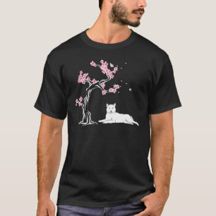 T-shirt Shiba Inu Chien Japonais Fleur de cerisier Sakura
