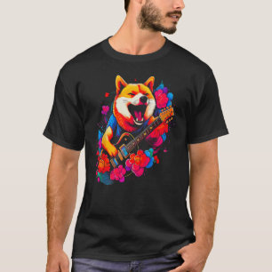 T-shirt Shiba Inu Chien Music 1