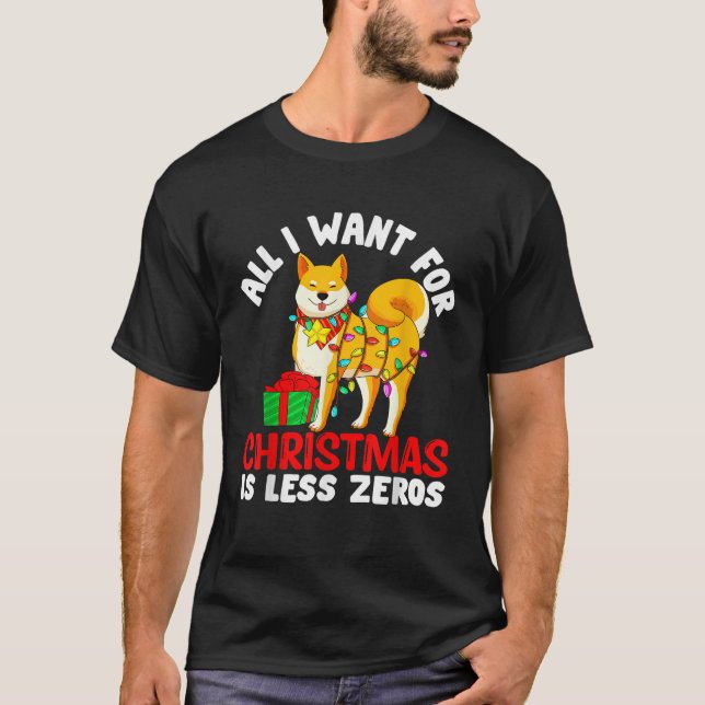T-shirt Shiba Inu Crypto Coin Token Christmas Tree Shiba D (Devant)