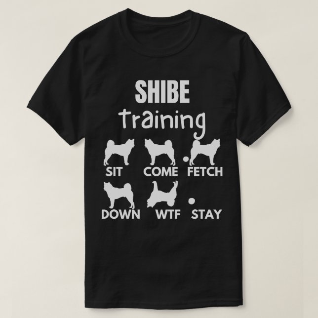 T-shirt Shiba Inu Entraînement Shig Chien Tricks 2 (Design devant)