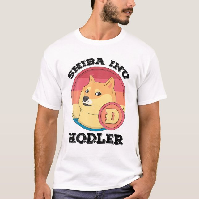 T-shirt Shiba Inu Hodler Crypto Token Coin Cryptomonnaie (Devant)