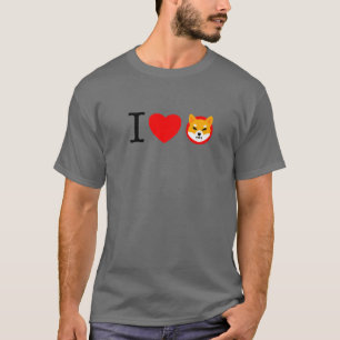T-shirt Shiba Inu I Love Shiba Inu Ventilateur De Crypto