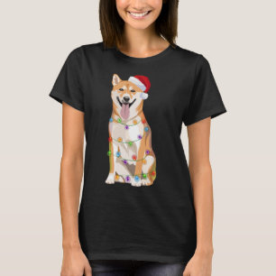 T-shirt Shiba Inu illuminations de Noël Amoureux des chien