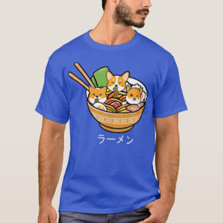 T-shirt Shiba Inu Ramen Anime Kawaii Neko Ado cadeau