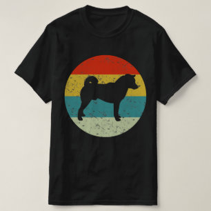 T-shirt shiba inu rétro vintage silhouette Les années 70