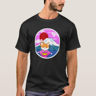 T-shirt Shiba Inu Uni Chien Drapeau Montagne Kimono Dres F