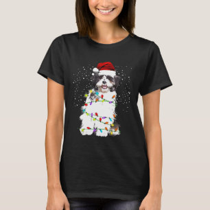 T-shirt Shih Tzu Dog Feux de Noël