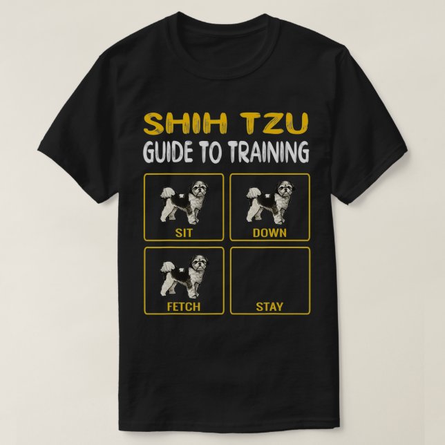 T-shirt Shih Tzu Guide To Training Dog Obedience  (Design devant)