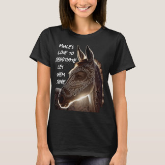 T-shirt shining mule aime négocier