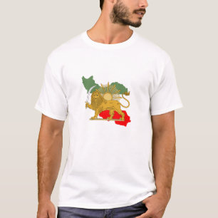 T-shirt Shir o Khorshid - Lion et Soleil - Perse Iran Drap