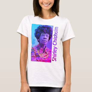 T-shirt Shirley Chisholm à carreaux violets