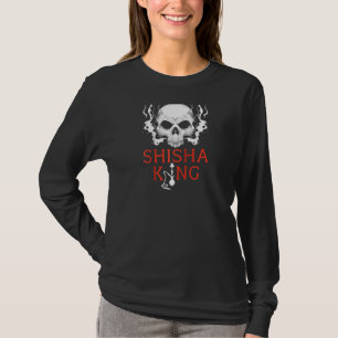 T-shirt Shisha King Skull Smoker Hookah Water Pipe Narghil