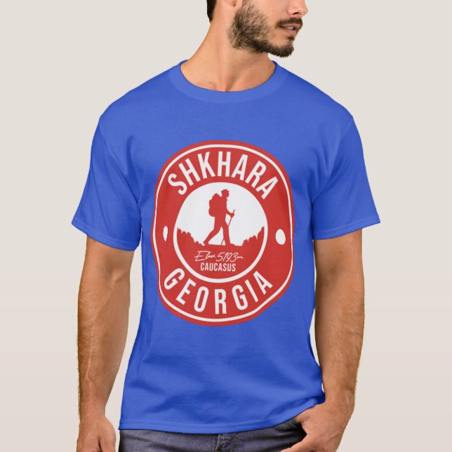 T-shirt Shkhara Georgia Mountain Hiking Camping Oversized (Devant)