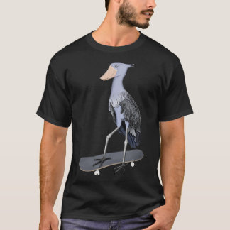 T-shirt Shoebill Bird Skateboard Birdwatcher Animal Biolog