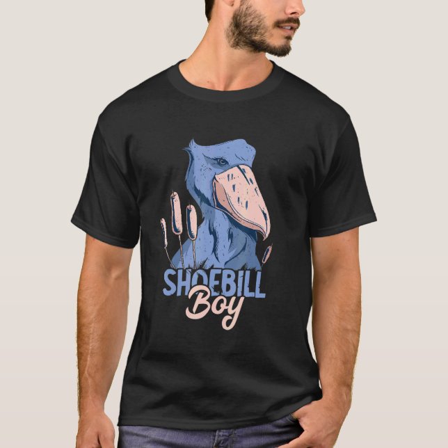 T-shirt Shoebill Boy Bird African Stord Bird Shoebill (Devant)