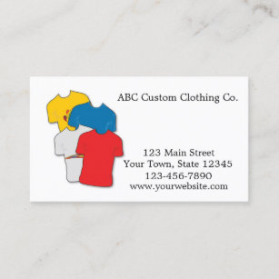 Create Print Your Shirt Business Cards Online Zazzle CA