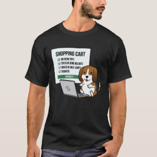 T-shirt Shopping Trolley Basset Hound Chien