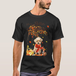 T-shirt Shorie Maple Tree Thanksgiving Day mignon Chien Au