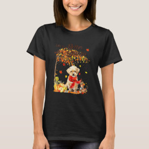 T-shirt Shorkie Arbre de Maple Jour de Thanksgiving Chien 