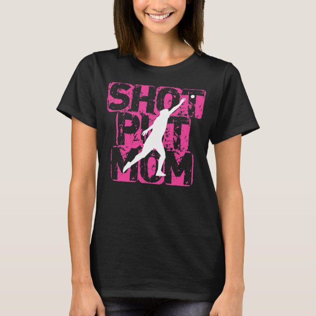 T-shirt Shot Placer Maman Fun Track Et Field Shot Placer É (Devant)