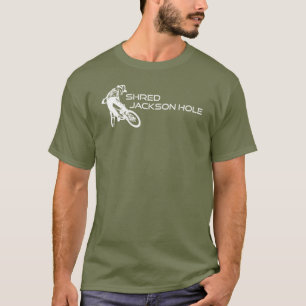 T-shirt Shred Jackson Hole Wyoming Mountain Biking