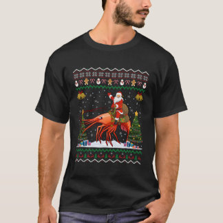 T-shirt Shrimp Ugly Xmas Venin Santa Riding Shrimp Christm