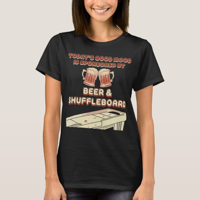 T-shirt Shuffleboard Player Beer T Shirt  (Devant)