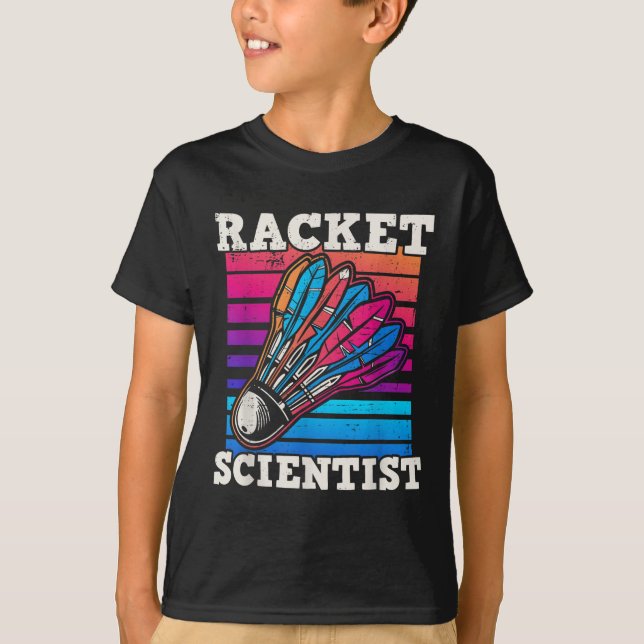 T-shirt Shuttle Badminton Scientifique (Devant)