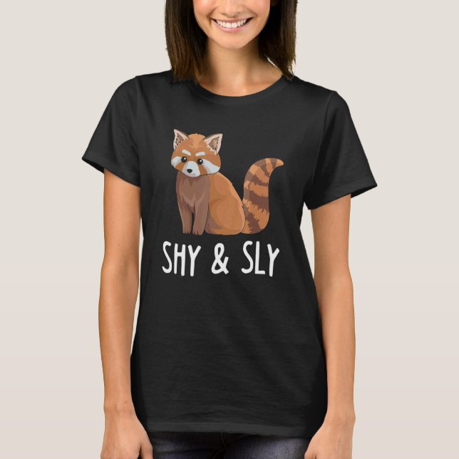 T-shirt Shy & Sly Pour Un Expert Panda Rouge (Devant)