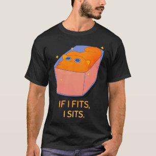 T-shirt Si ça rentre je m'assois Mème du chat lisse Chat d