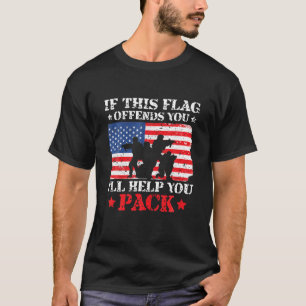 T-shirt Si ce drapeau vous offense, je vous aiderai à pren