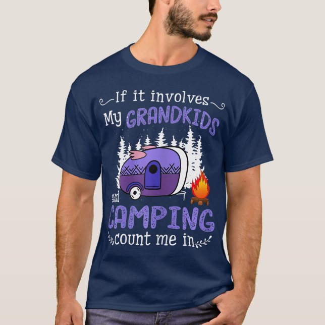 T-shirt Si Cela Concerne Mes Petits-Enfants Et Que Le Camp (Devant)