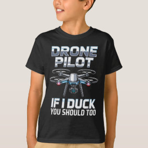 T-shirt Si je lot de drone canard Drone Operator Rc Quaopt
