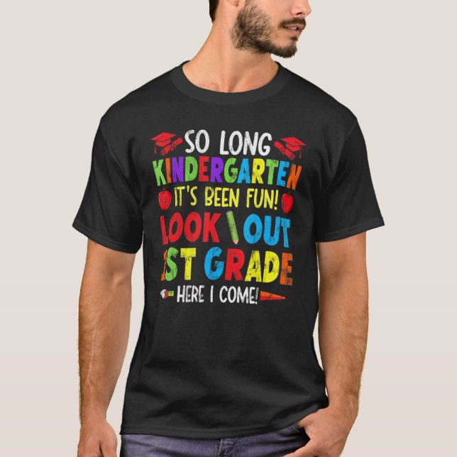 T-shirt Si long jardin d'enfants C'est amusant regarder de (Devant)