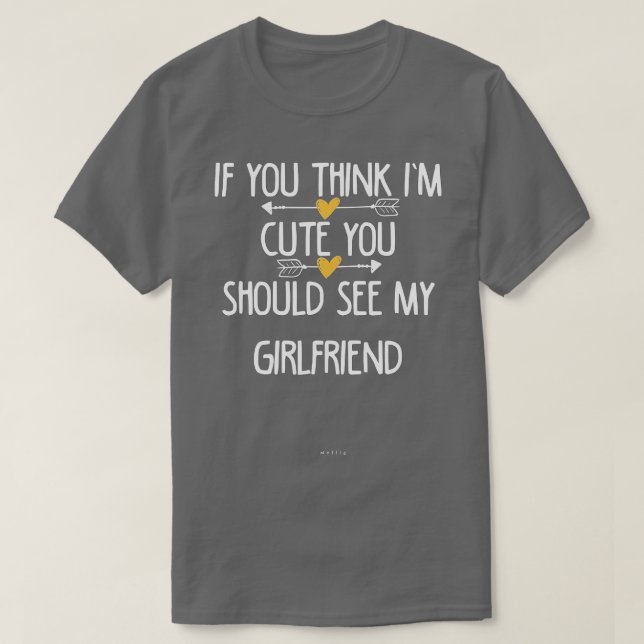 T-shirt Si tu penses que je suis mignonne, tu devrais voir (Design devant)
