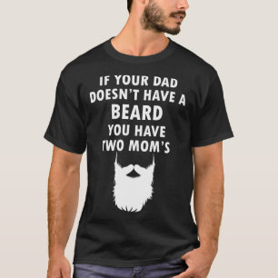 T-shirt Si votre père n'a pas de barbe, vous avez deux mam