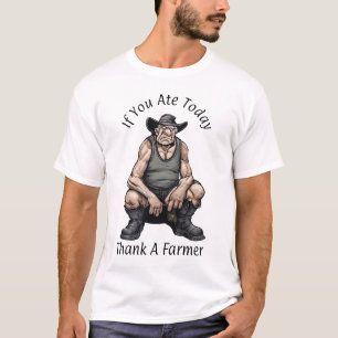 T-shirt Si Vous Avez Mangé Aujourd'Hui Merci Un Agriculteu