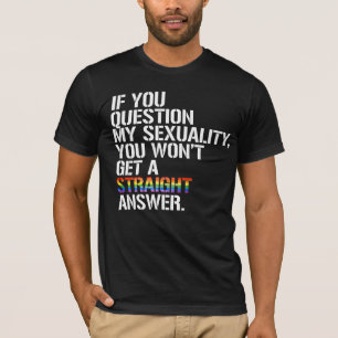 T-shirt Si vous mettez en doute ma sexualité