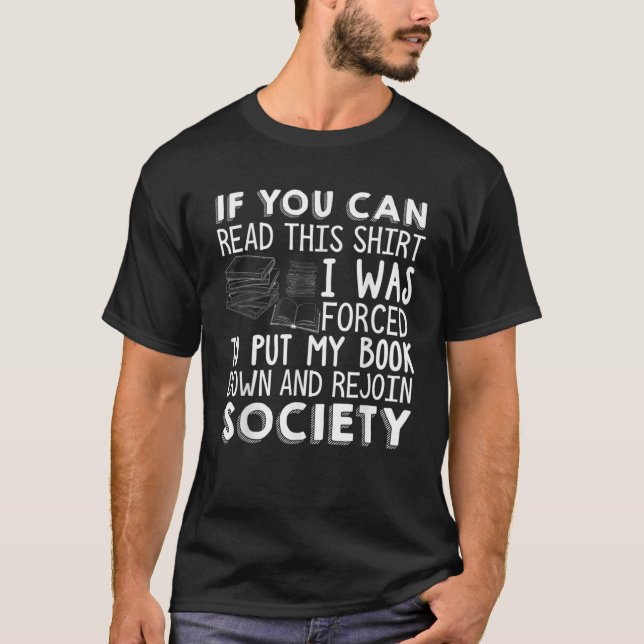 T-shirt Si Vous Pouvez Lire Ce Livre Amateurs Novel Lectur (Devant)