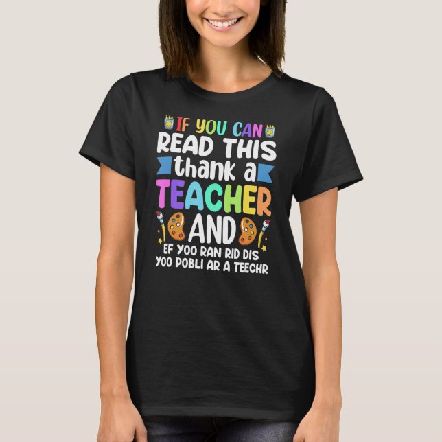 T-shirt Si Vous Pouvez Lire Ce Remerciement Apprentissage  (Devant)