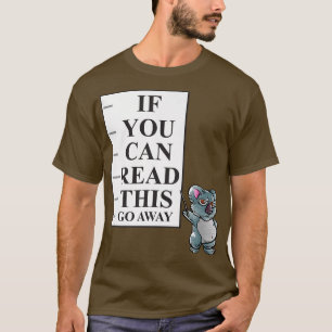 T-shirt Si Vous Pouvez Lire Cela Aller En Avant Nerd Koala