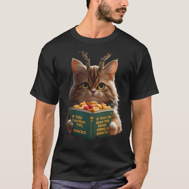 T-shirt Si Vous Pouvez Lire Cela, Apportez-Moi Snacks - Dr (Devant)