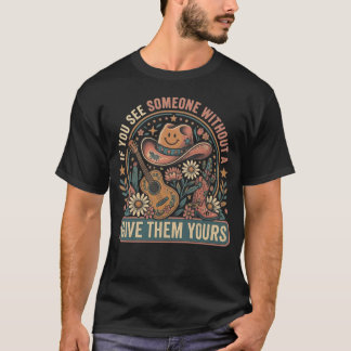 T-shirt Si vous voyez quelqu'un sans sourire, donnez-leur