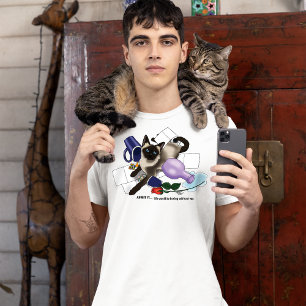 T-shirt Siamese Cat Mischief drôle